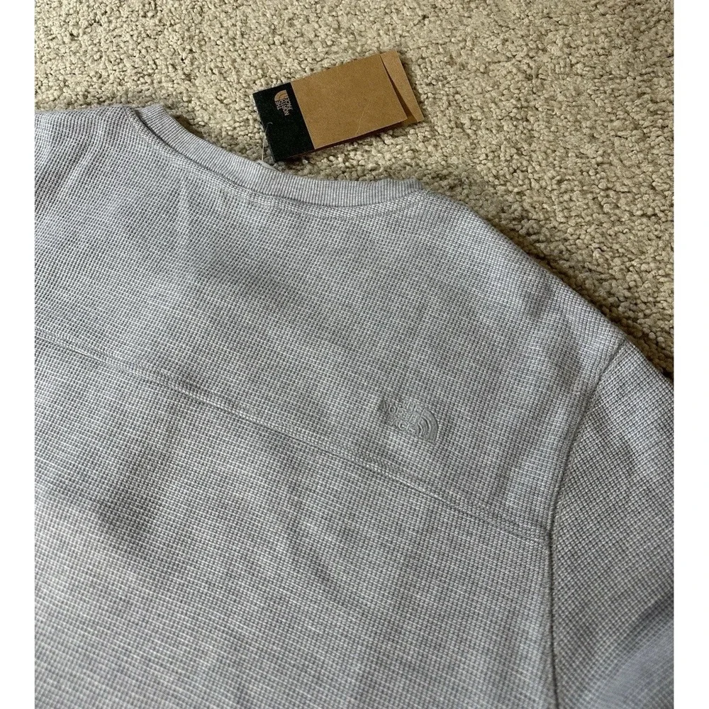 The North Face Terrain Waffle Knit Henley In Meld Gray Heather Men Size XL